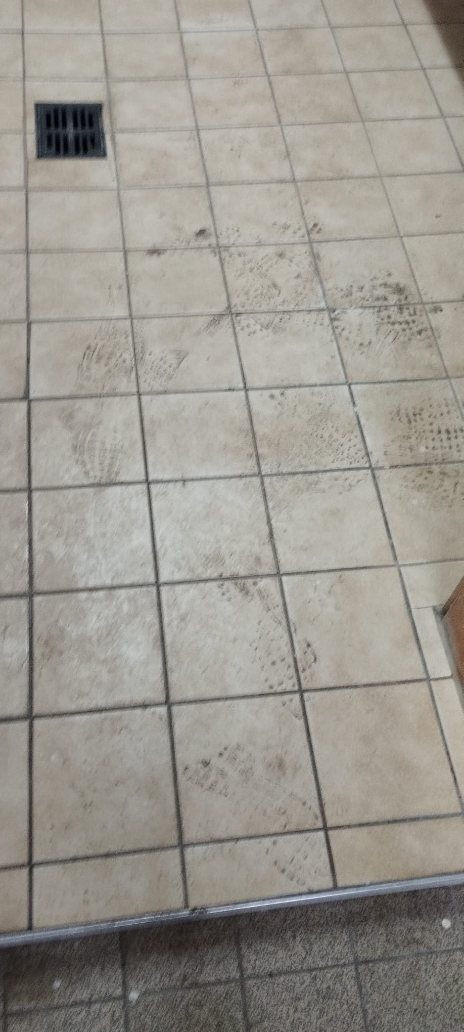 Boden vor der Reinigung